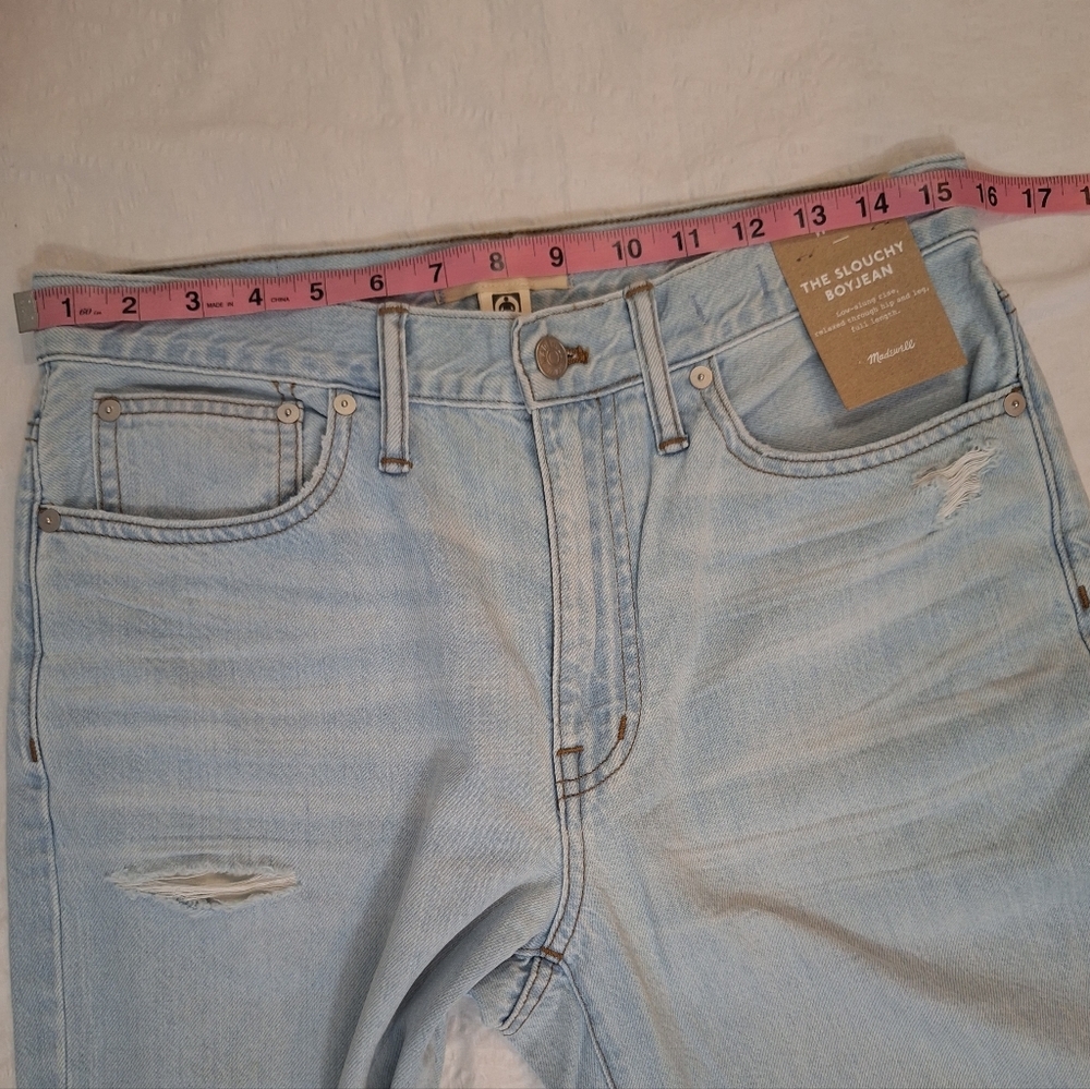 NWT MADEWELL Women's Light Blue Straight Leg Jeans - Picture 5 of 10